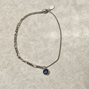 Alex and Ani sterling silver evil eye adjustable bracelet